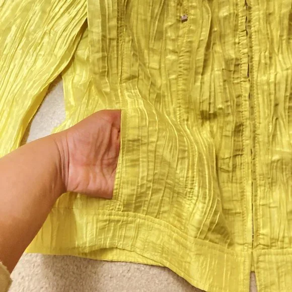 BNWT Oscar B lightweight Crinkled Blazer sporty biker Jacket - Picture 7 of 12